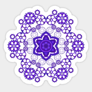 Purple Gears Sticker